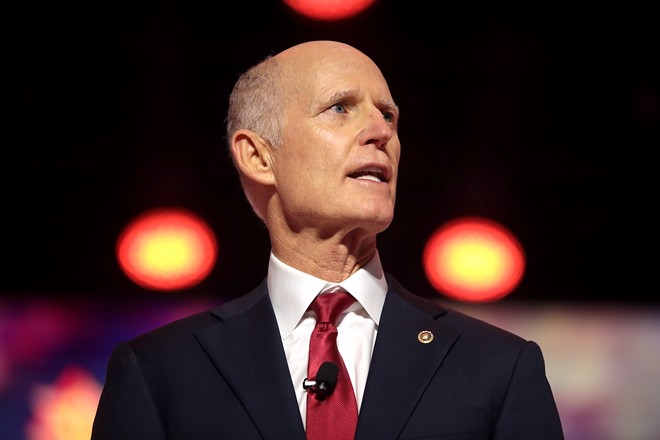 Sen. Rick Scott at Tampa Convention Center in Tampa, Florida on July 23, 2022. - Photo by Gage Skidmore (CC BY-SA 2.0)