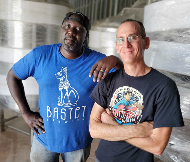 Bastet Brewing co-founders Huston Lett (L) and Tom Ross. - Aaron Hosé