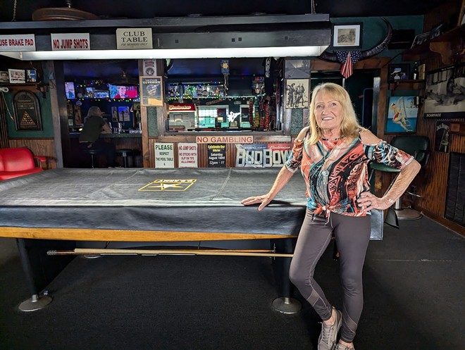 Mary Green, who celebrates her 25 years behind the bar at St. Pete's Flamingo Bar in November. - Photo by Jourdan Ducat