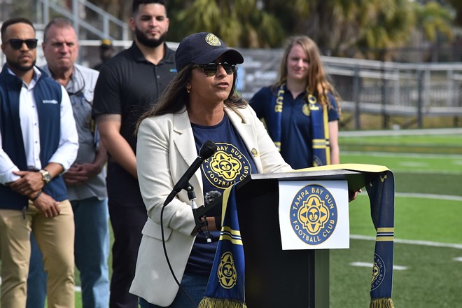 Christina Unkel at Blake High School in Tampa, Florida, on July 1, 2024. - Photo c/o Tampa Bay Sun FC via Catalyst Communications