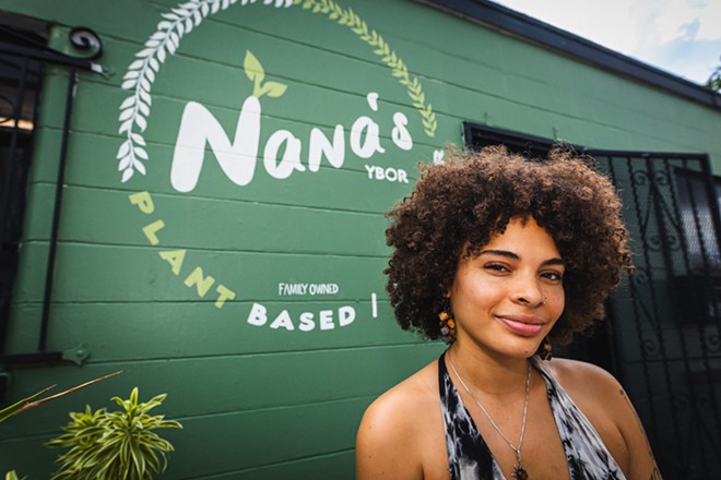 Anisa Mejia, chef-owner of Nana’s Juice Bar & Restaurant in Ybor City, Florida. - Photo by Dave Decker