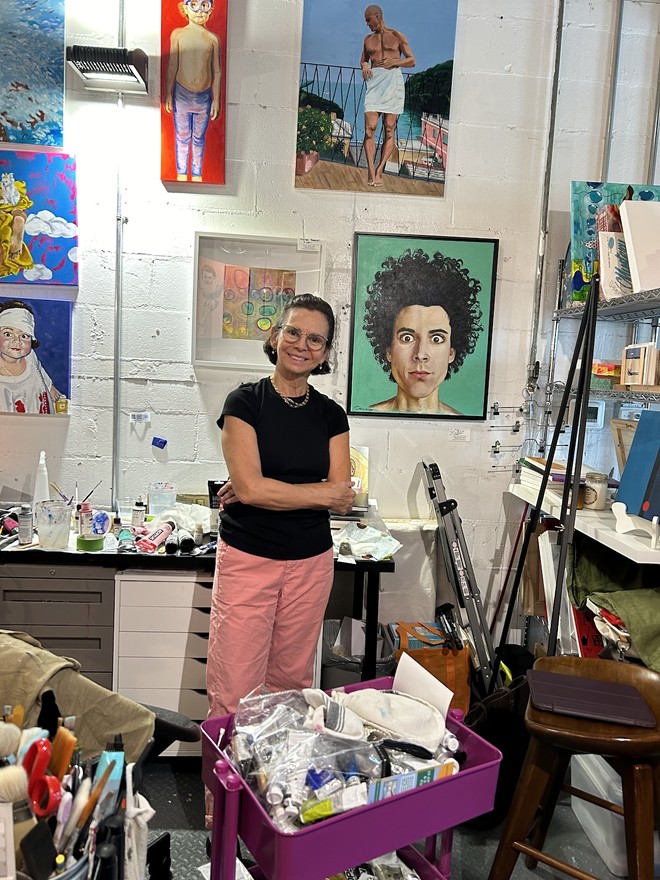 Painter Patricia Tierney Moses is moving out of The Factory in St. Petersburg, Florida - Photo by David Warner