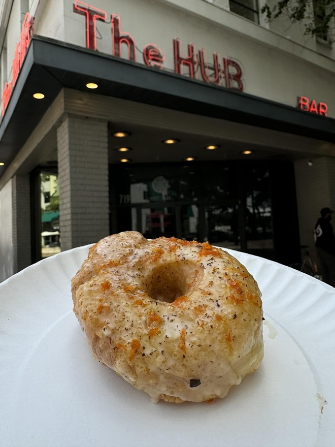 Kamran Mir’s ‘6 a.m. on 7th’ doughnut, available Sept. 1, 2024 at The Hub in Tampa, Florida. - Photo by Kamran Mir