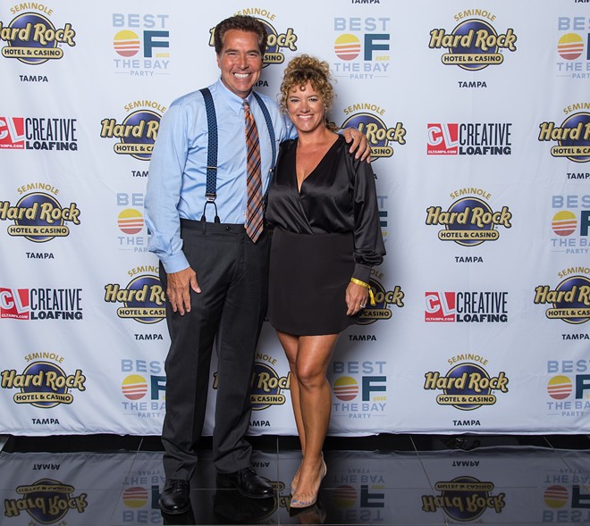 Denis Phillips (R) and his wife Robyn during the Best of the Bay awards at Seminole Hard Rock Hotel & Casino on Sept. 27, 2023. - Photo by Caesar Carbajal