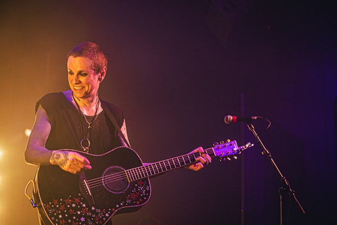 Laura Jane Grace, who plays Floridian Social in St. Petersburg, Florida on Sept. 7, 2024. - Photo by Dave Decker