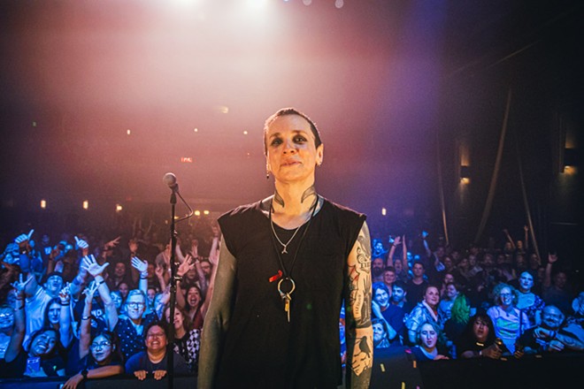 Laura Jane Grace, who plays Floridian Social in St. Petersburg, Florida on Sept. 7, 2024. - Photo by Dave Decker