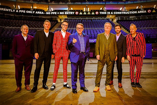 Glenn Tilbrook (third from right) and Squeeze, which plays BayCare Sound in Clearwater, Florida on Sept. 20, 2024. - Photo by Danny Clifford