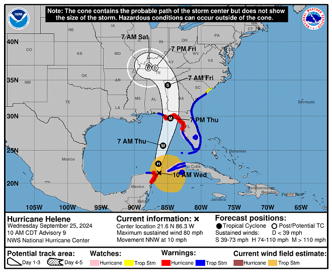 Hurricane Helene - Photo via NOAA