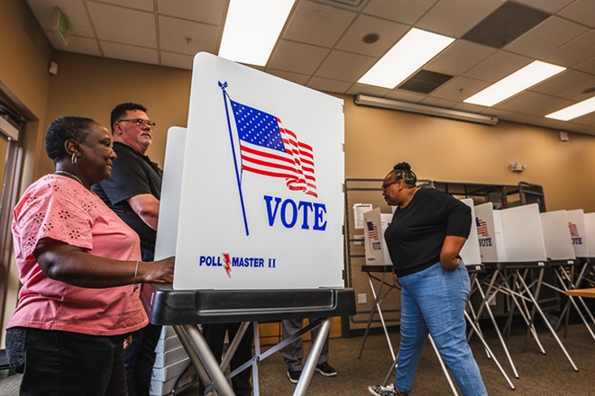 Setup at a Hillsborough County early voting site on Aug. 2, 2024. - Photo by Dave Decker