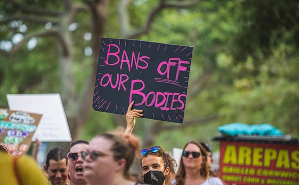 Reproductive rights activists in St. Petersburg, Florida on June 24, 2022.