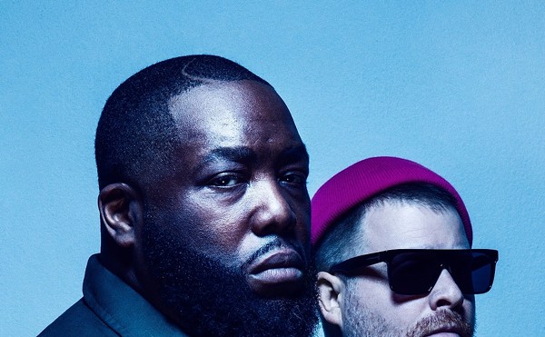 Killer Mike (L) and El-P of Run the Jewels, which plays Gasparilla Music Festival in Tampa, Florida on April 29, 2023.