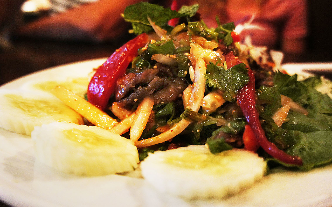 UNCOMMONLY GOOD: Where Macau’s really shines is in its less familiar dishes, like this cold crispy duck salad.