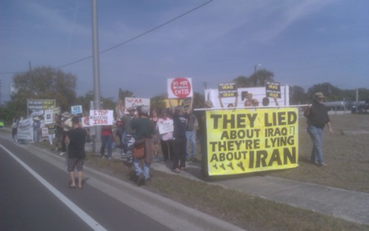 "They lied about Iraq, now they're lying about Iran"