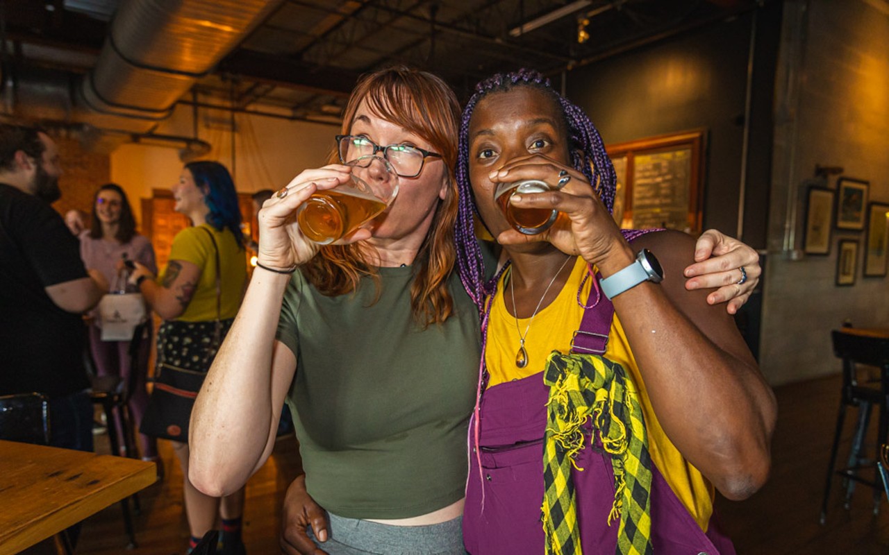Kat Kane (L) and Kendal O’Neal of 7venth Sun Brewery at Coppertail Brewing in Ybor City, Florida on July 13, 2022.