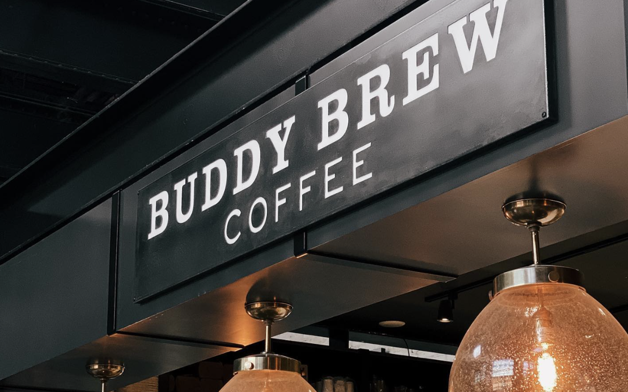 Buddy Brew Coffee at Tampa food hall Armature Works.