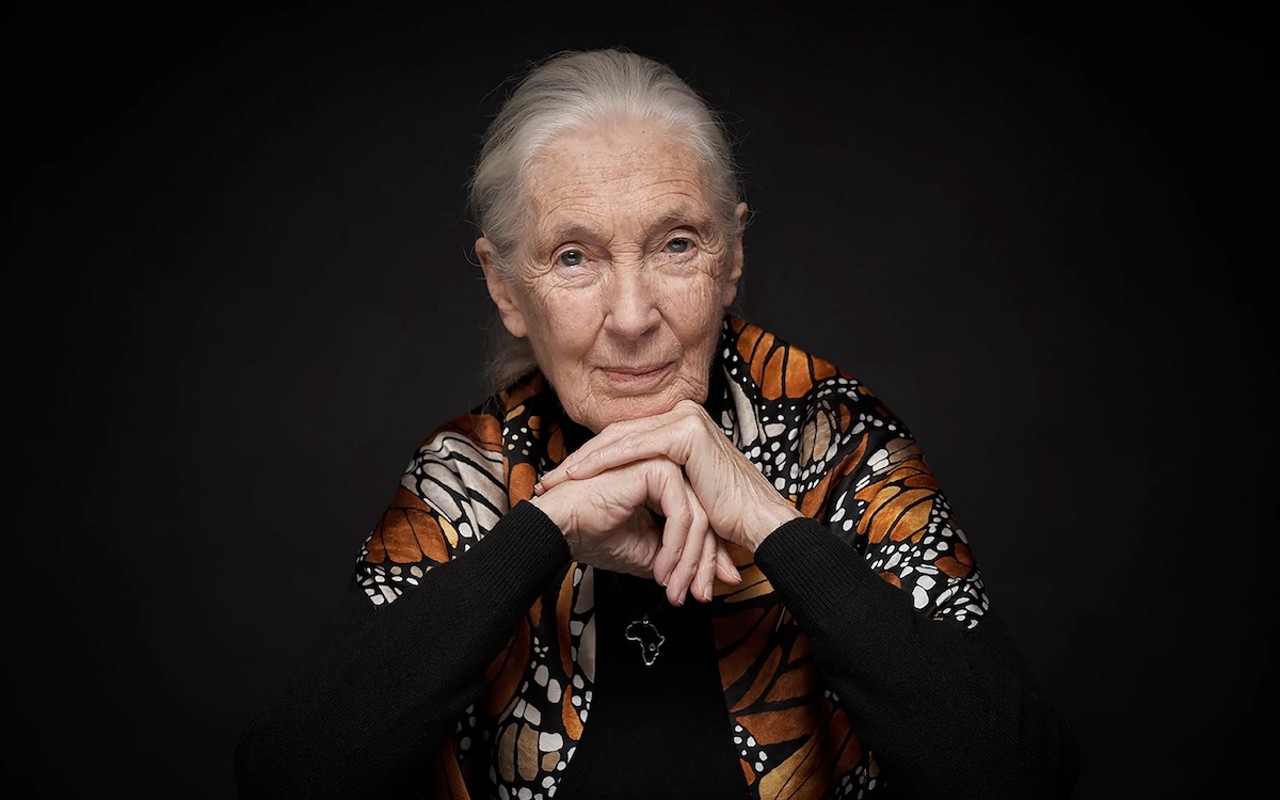 Dr. Jane Goodall, who speaks at Florida Aquarium on March 28, 2023.