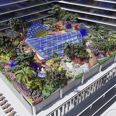 Orlando Museum of Art's planned downtown location will include the first-ever rooftop garden of glass sculptures by artist Dave Chihuly.