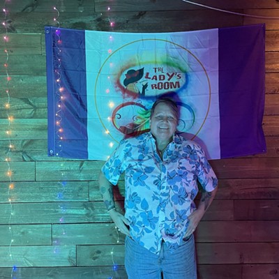 Vicky Gibson at her bar, The Lady's Room, in Largo, Florida on May 18, 2023.