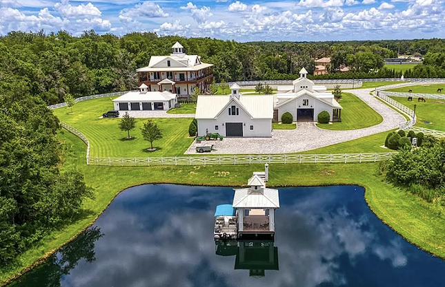 An entire horse farm is for sale in Tarpon Springs, and it comes with its own lake