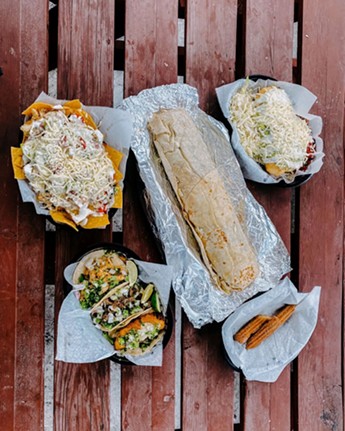 Xtreme Tacos
5609 N Nebraska Ave, Tampa,(813) 304-2639
This taqueria’s 18 inch-long “stoner burrito” is loaded with your choice of protein, french fries, rice, beans, pico and cheese—but there's a slew of other Mexican favorites like tacos and quesadillas you can also indulge in. Xtreme Tacos gets a few extra points for being accommodating to vegan and vegetarian stoners, too. 
Photo via Xtreme Tacos/Facebook