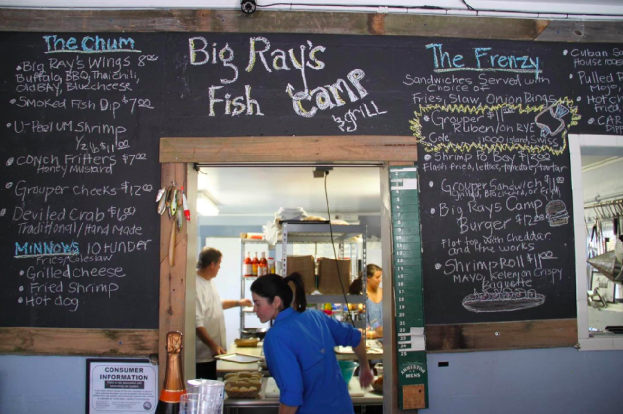 Big Ray&#146;s Fish Camp
6116 Interbay Blvd., Tampa (813) 605-3615 and 333 S Franklin St., Tampa (813) 274-7778
Open Tuesday through Sunday, Big Ray&#146;s Fish Camp serves up seafood eats like their grouper cheeks and conch fritters, as well as their wings, half-pound burger and &#147;Traditional Cuban Sandwich. You can find spaced out, outside seating at both locations.
Photo via Big Ray&#146;s Fish Camp/Facebook