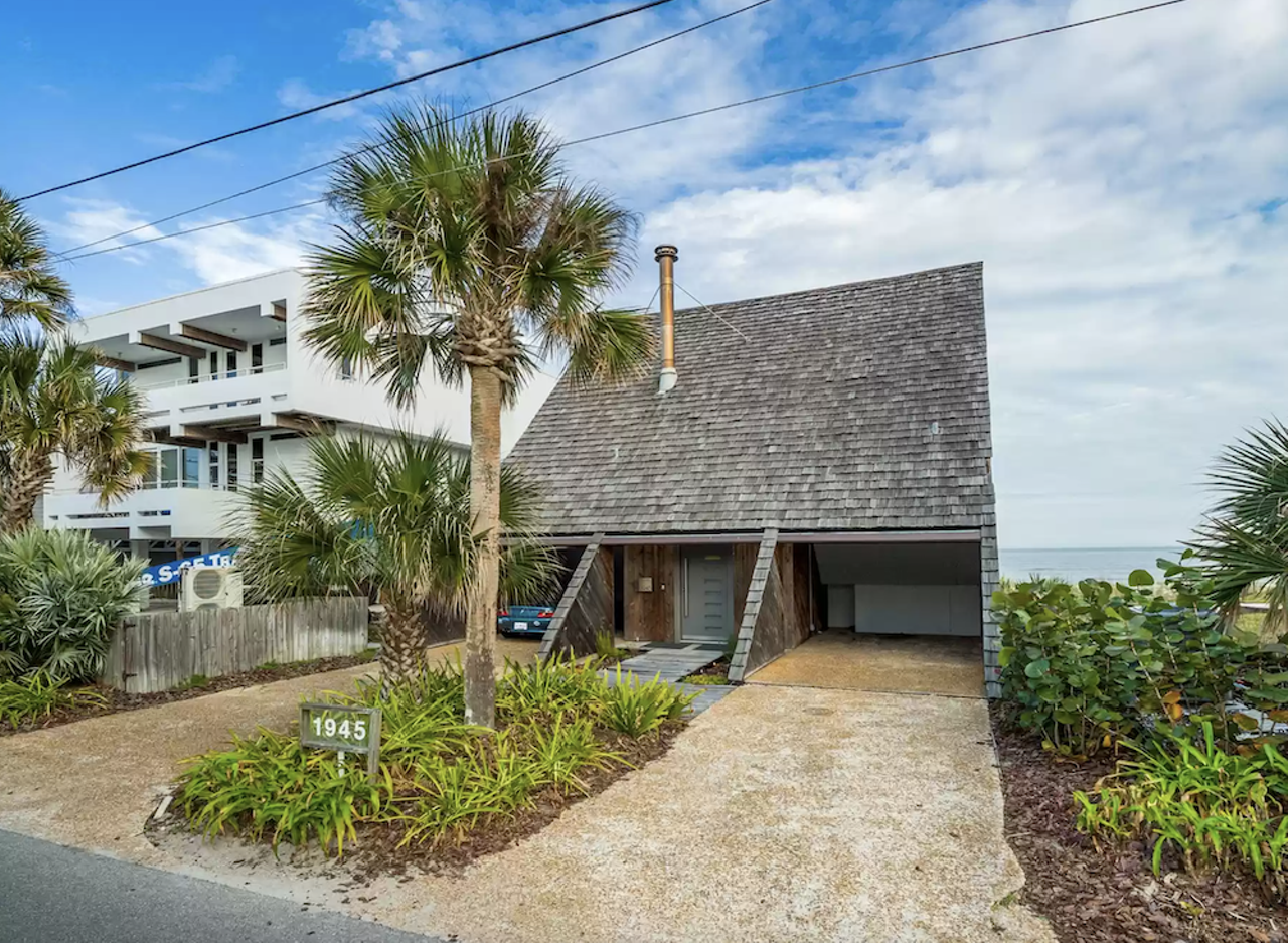 The iconic triangular home of famed Florida architect William Morgan is now for sale