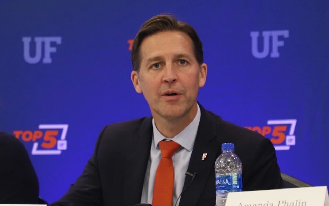 U.S. Sen. Ben Sasse, R-Neb., speaks Monday, Oct. 10, 2022, at the University of Florida, where he has been selected as the only finalist to become the school's next president