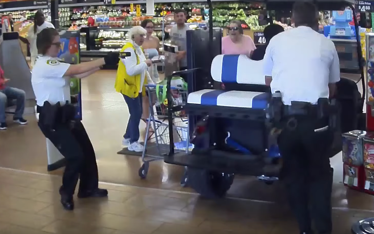 Video shows man driving golf cart into Tampa Bay area Walmart, hitting shoppers