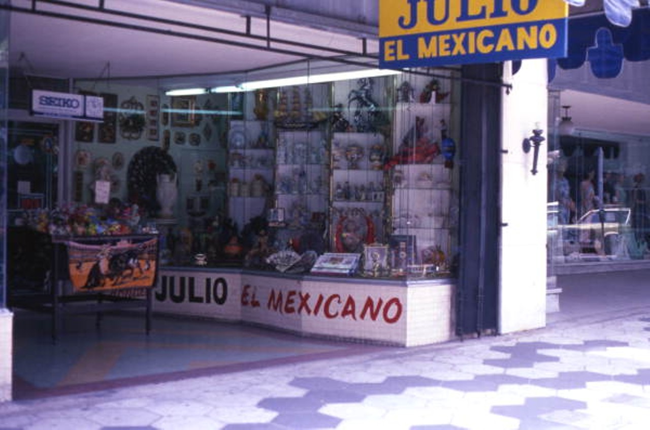 Front of "Julio El Mexicano" in Ybor City (1969).