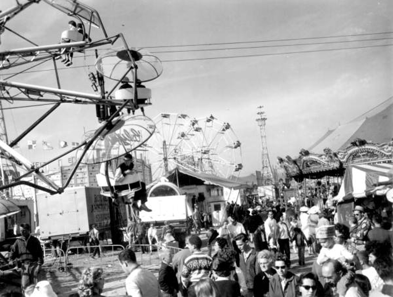 Crowds enjoying the Florida State Fair, 1963