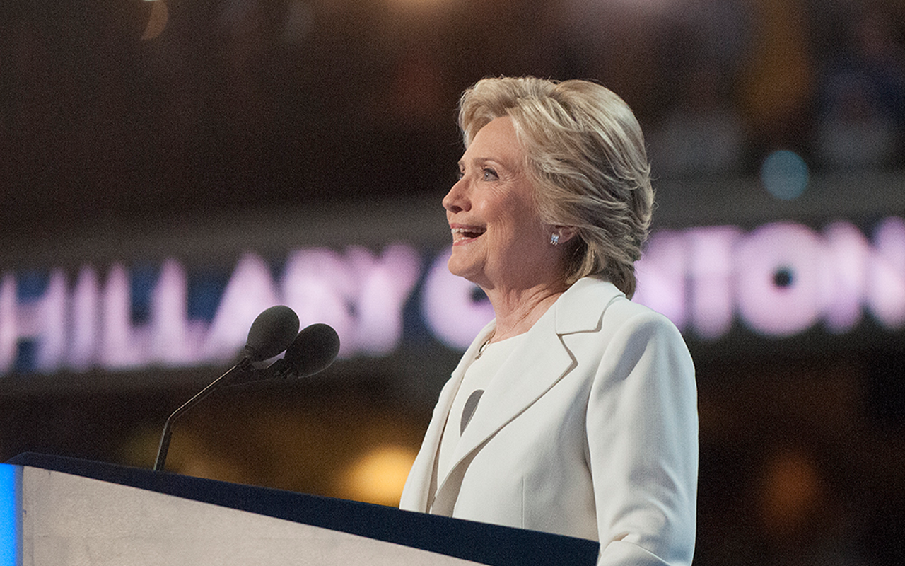 Clinton at the Democratic National Convention on July 28.