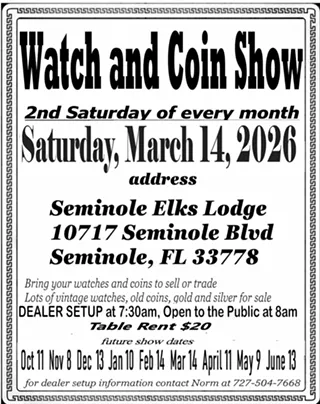 Image: Watch and Coin Show: Buy / Sell / Trade Watches or Coins