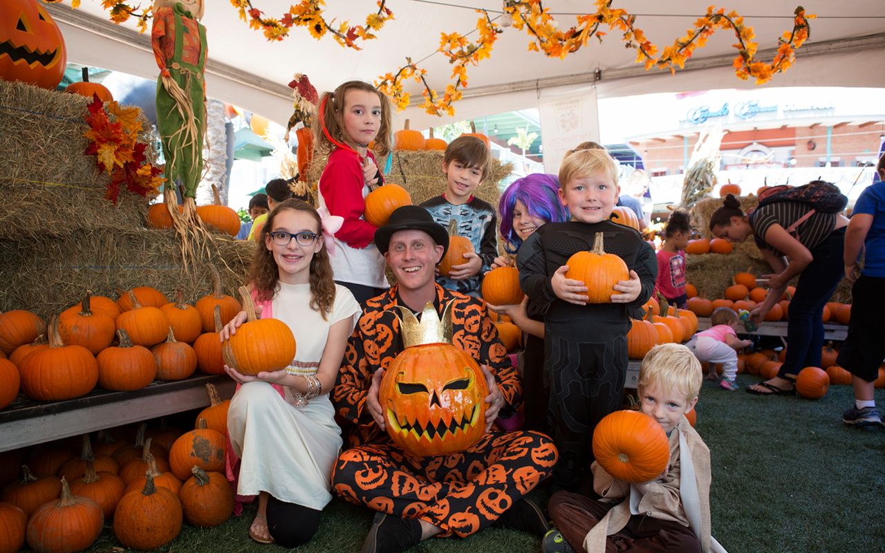 Stanoch and friends at the Little Monsters Pumpkin Patch at Centro Ybor Oct. 22.