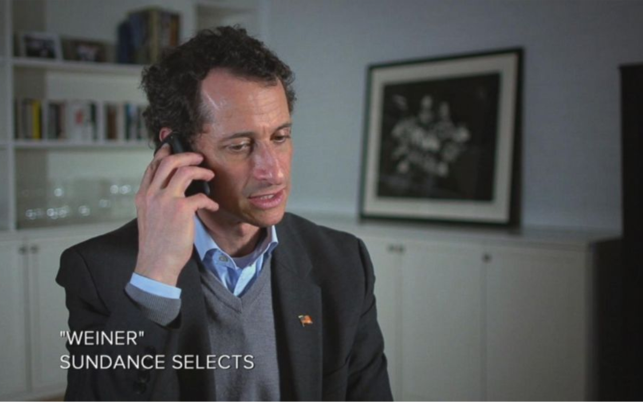Image from Weiner, new documentary about the disgraced former congressman's run for mayor of New York.
