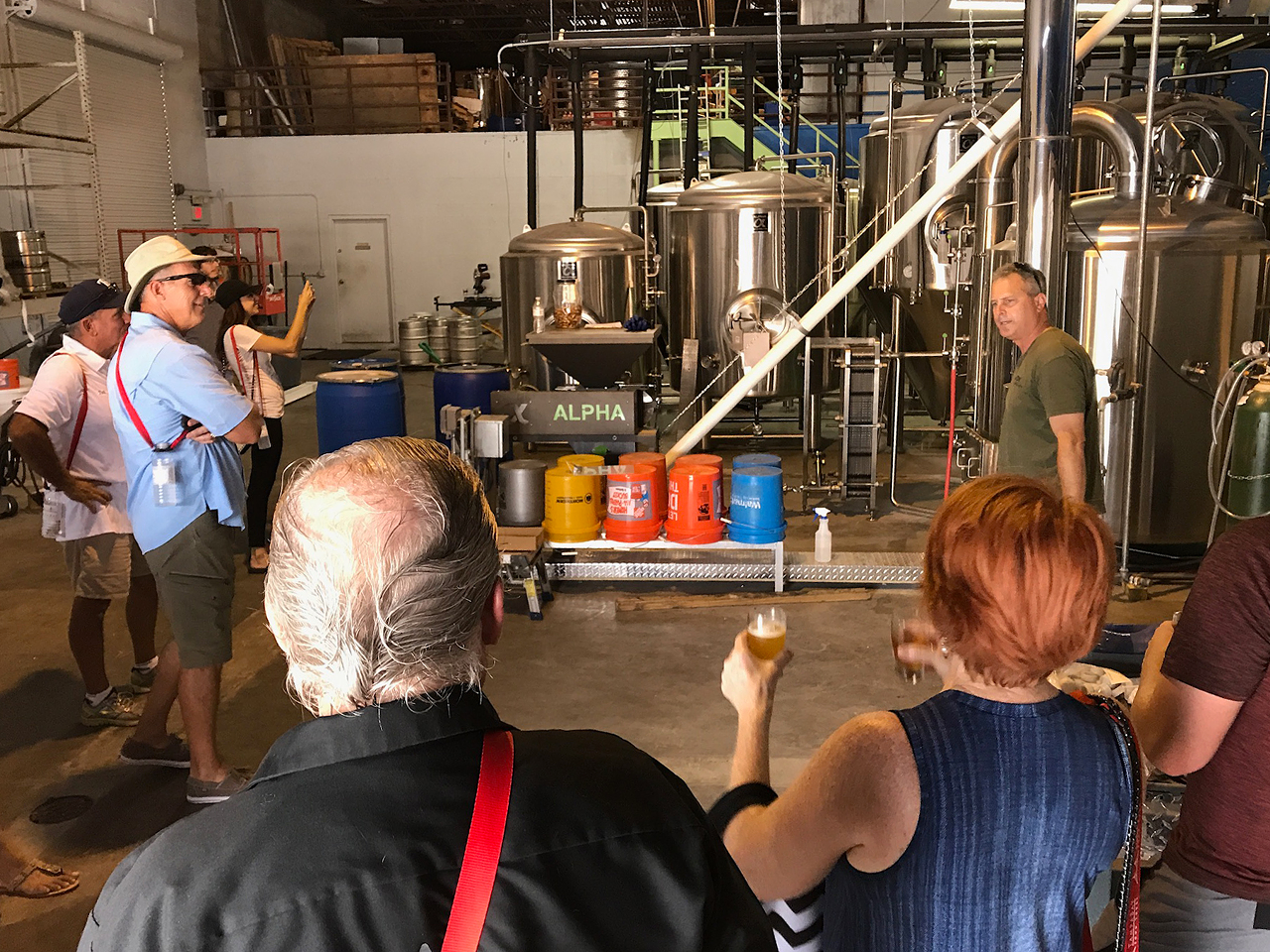 We're even treated to a quick tour of the brewery's 30-barrel system.