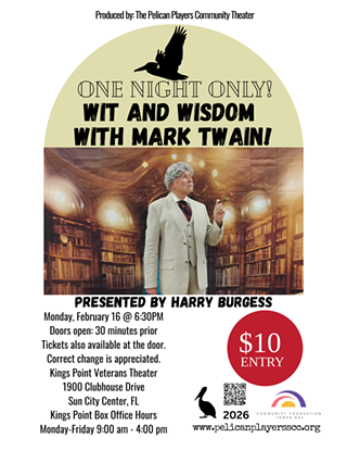 Harry Burgess as Mark Twain