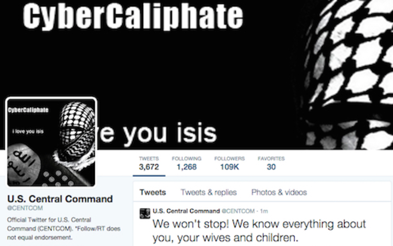 Yikes, dude: CENTCOM Twitter account suspended after alleged ISIS hack